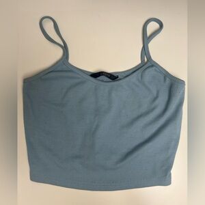 Blue Shein Cropped Tank Top